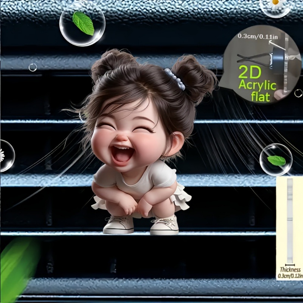 Car Accessories Bunnings - 5 szt. Podwójny Kok Uśmiechnięta Chibi