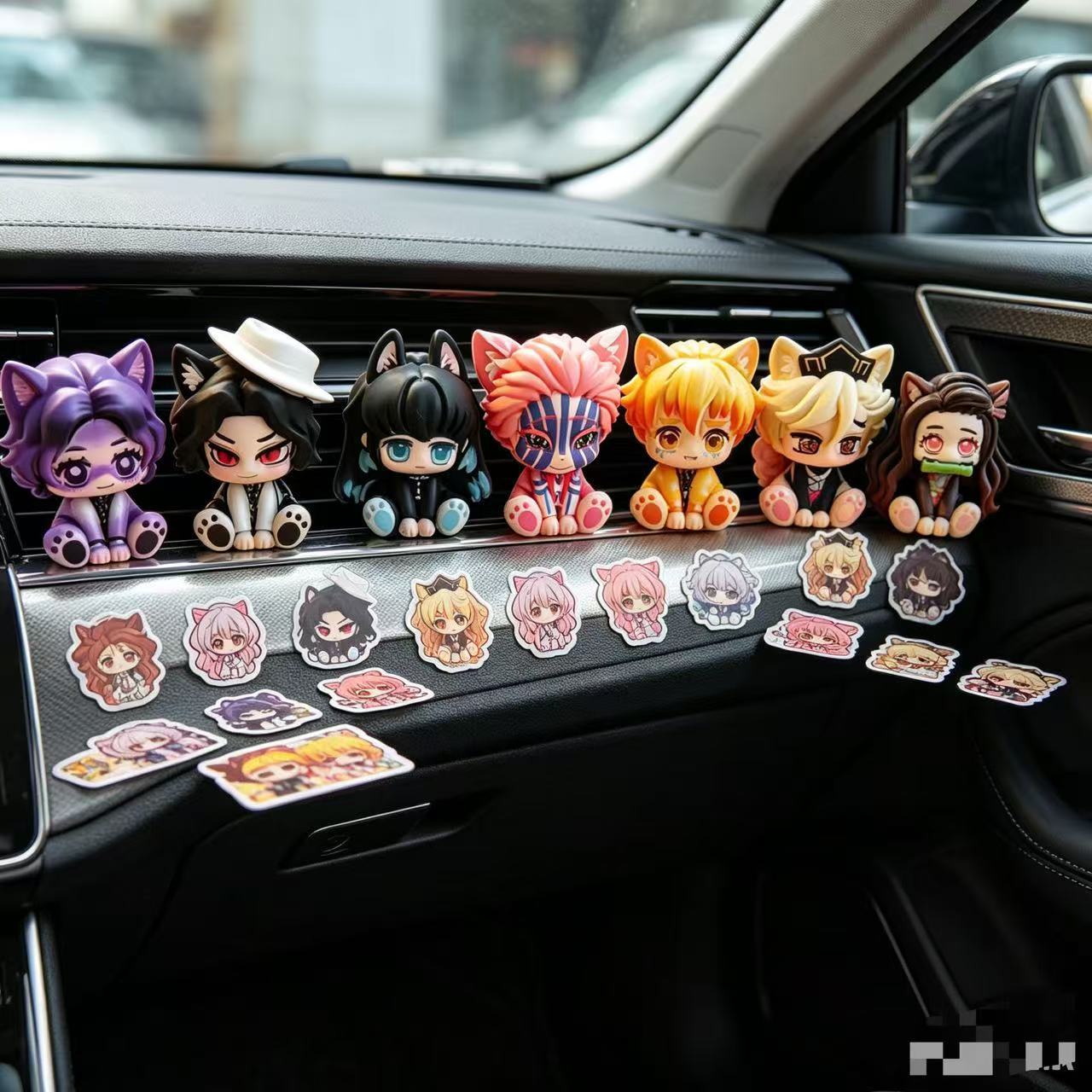 Car Accessories Papar - Figurka Demon Slayer w stylu Chibi,